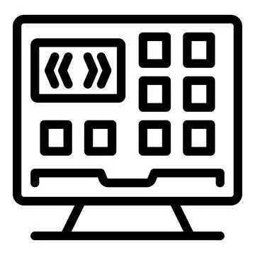 Computer showing control panel for managing smart home system Stock Illustration