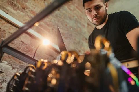 Computer is showing an error Foto stock