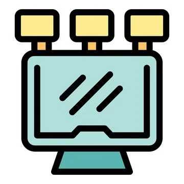 Computer showing increasing bar chart indicating business growth Stock Illustration