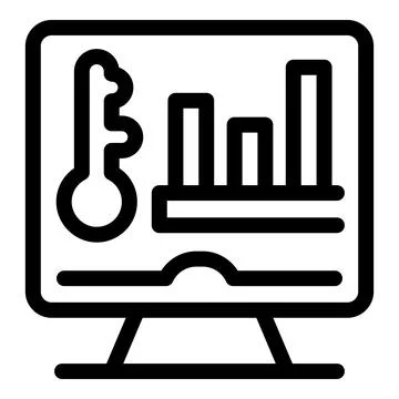 Computer showing key performance indicators and business analytics Stock Illustration