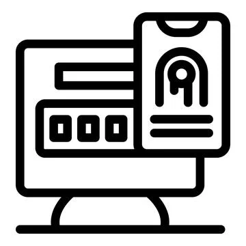 Computer showing online voting platform with electronic ballot Stock Illustration