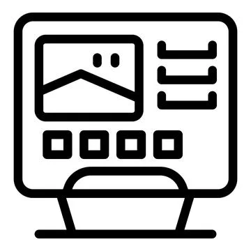 Computer showing photo editing software interface with tools Stock Illustration