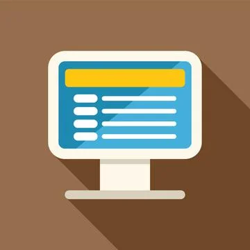 Computer showing scheduling software with blank header for your text 스톡 일러스트