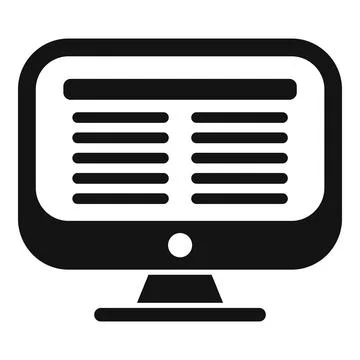 Computer showing website code programming icon Illustrazione stock