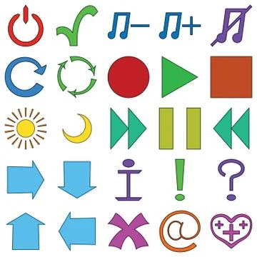 Computer signs Stock Illustration