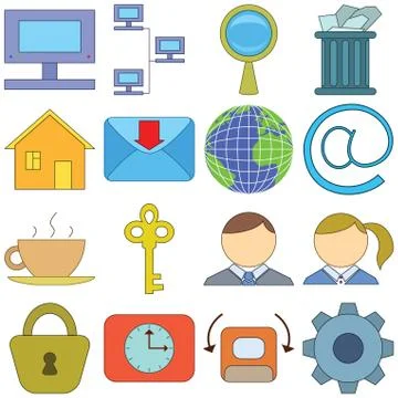 Computer signs Stock Illustration