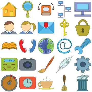 Computer signs Illustrazione stock