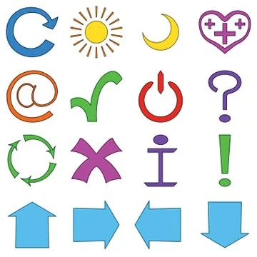 Computer signs Stock Illustration