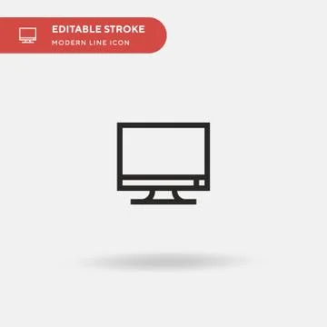Computer Simple vector icon. Illustration symbol design template for web mobi Stock-Illustration