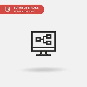 Computer Simple vector icon. Illustration symbol design template for web mobi Stock-Illustration
