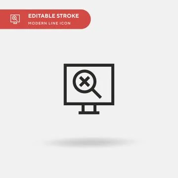Computer Simple vector icon. Illustration symbol design template for web mobi Stock Illustration