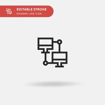 Computer Simple vector icon. Illustration symbol design template for web mobi Stock-Illustration