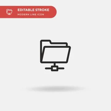 Computer Simple vector icon. Illustration symbol design template for web mobi Stock-Illustration