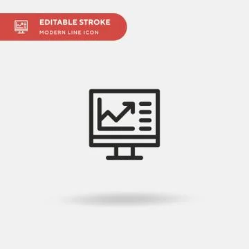 Computer Simple vector icon. Illustration symbol design template for web mobi Stock Illustration