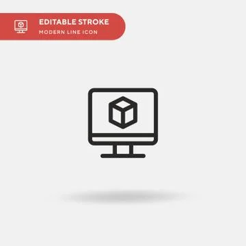 Computer Simple vector icon. Illustration symbol design template for web mobi Stock Illustration