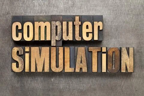  computer simulation computer simulation - science or engineering research... Foto stock