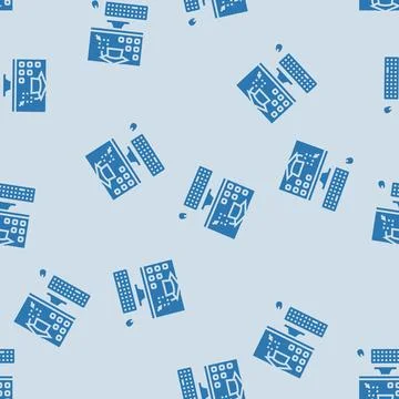 Computer skills primary school glyph seamless pattern イラスト素材