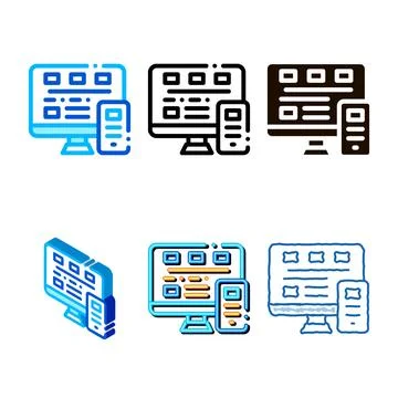 Computer smartphone clean system vector thin line icon Stock-Illustration