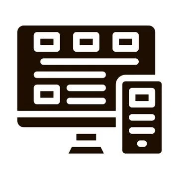 Computer Smartphone System Vector Icon Stock Illustration
