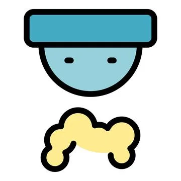 Computer smoke detector icon vector flat Stock Illustration