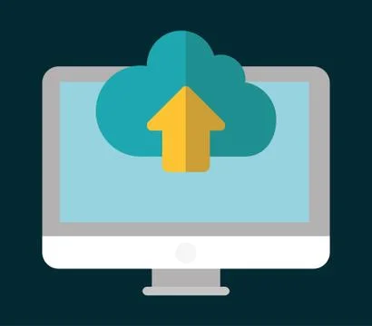 Computer social network design 스톡 일러스트