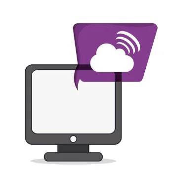 Computer social network media multimedia icon. Vector graphic Stockillustratie