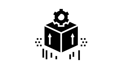 Computer soft development glyph icon animation Stock Footage 163804521