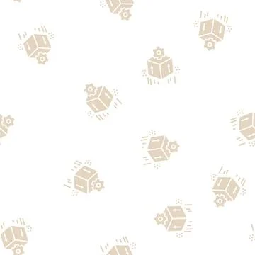 Computer soft development glyph seamless pattern Stock Illustration