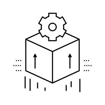 Computer soft development line icon vector illustration 스톡 일러스트