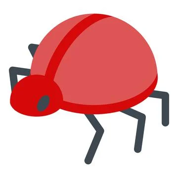 Computer software bug icon, isometric style 스톡 일러스트