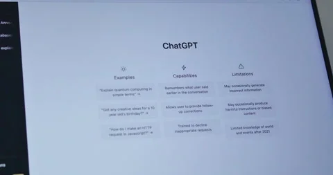 Computer Software CHATGPT Generating New Ideas AI Concept Video stock 237279492