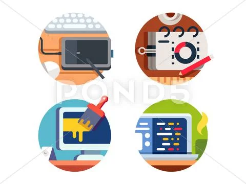 Computer software design Stock Illustration