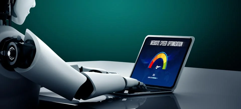 Computer software evaluating website loading speed snugly. Stock-Illustration