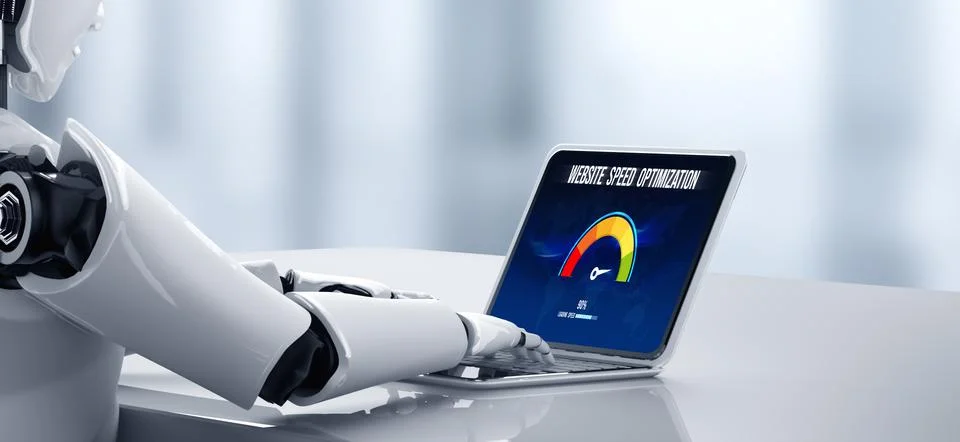 Computer software evaluating website loading speed snugly. Stock Illustration