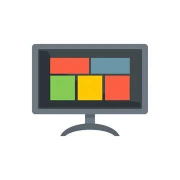 Computer software icon flat isolated Stock Illustration