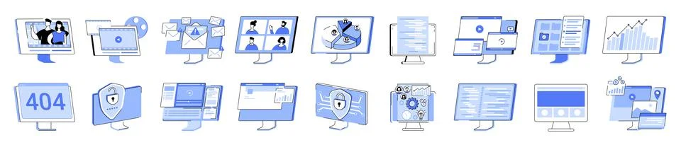 Computer software interface Stock Illustration