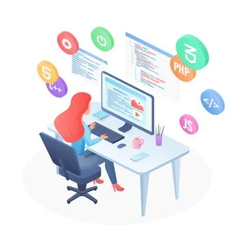 Computer software programming languages Stock Illustration