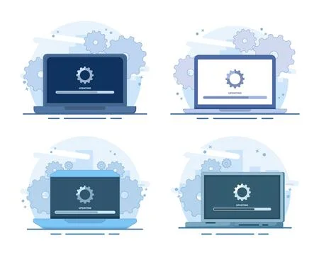 Computer software update illustration Stockillustratie