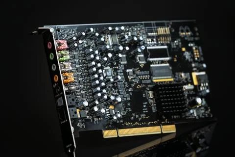 Computer sound card Stock-Fotos