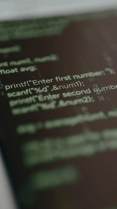 Computer source code displayed on a laptop screen, matrix style Stock Footage 329279716