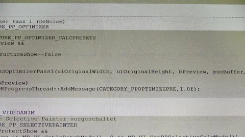 Computer Source Code scrolls on a screen. Stock Footage 232944055