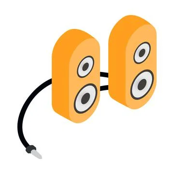 Computer speaker icon, cartoon style イラスト素材