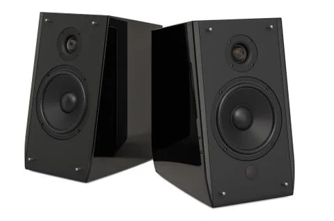 Computer Speakers, 3D rendering Stock Illustration