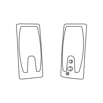 Computer speakers icon design イラスト素材