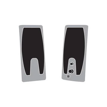 Computer speakers icon design 스톡 일러스트