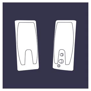 Computer speakers icon design Stock Illustration