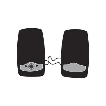 Computer speakers icon design Stock Illustration
