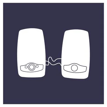 Computer speakers icon design Stock-Illustration