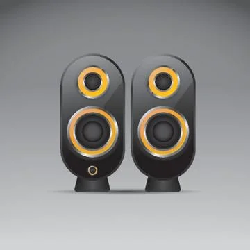 Computer Speakers Stock Illustration