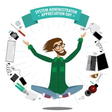 Computer specialist 스톡 일러스트